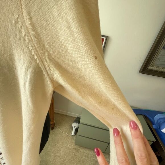 J Crew/S/Embellished Cream Sweater - Picture 5 of 8